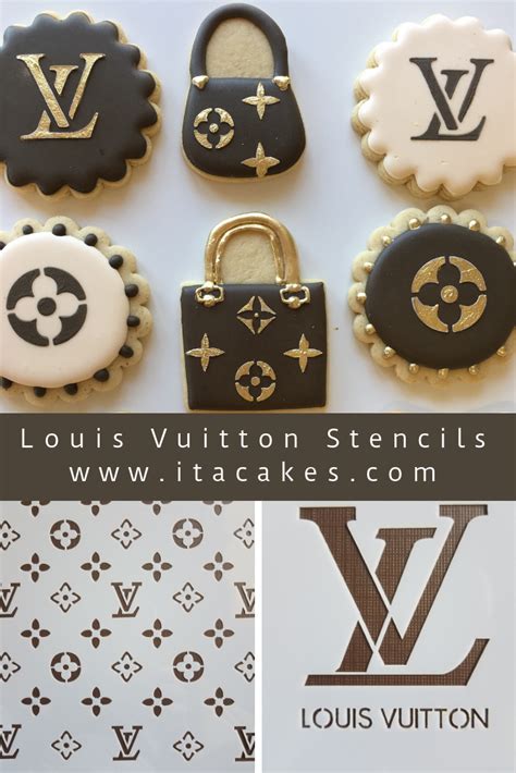 louis vuitton stencil cake|Louis Vuitton cake template.